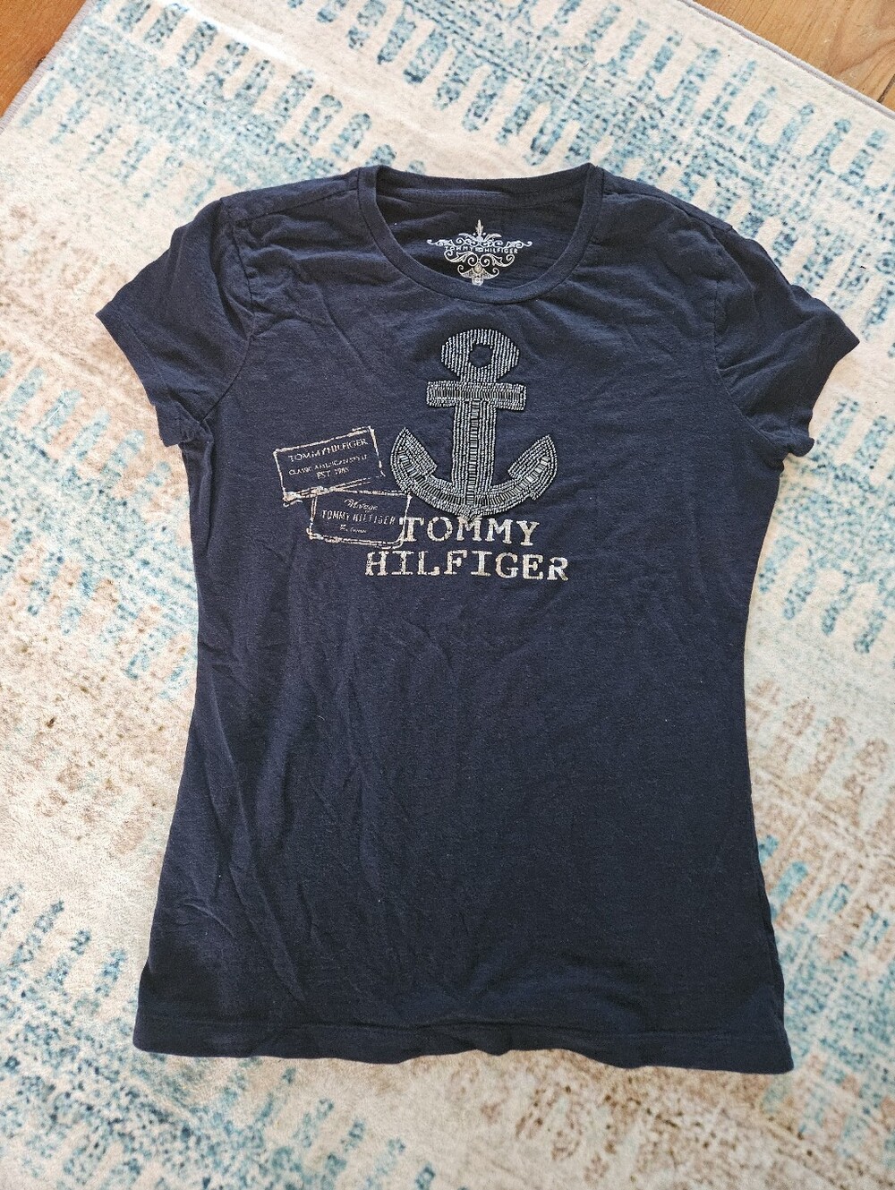 Tommy Hilfiger Navy Anchor Graphic Tee